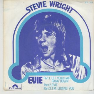 Stevie Wright (vanda Young Easybeats) Rare French 45 7 " Evie 3 Parts Promo Stamp