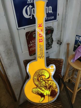 Rare Shiner Bock Guitar Led Lighted Sign