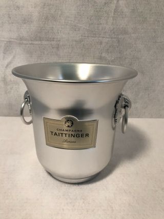 Vintage Taittinger Champagne/Ice Bucket Aluminum Made in France Grape Design 2