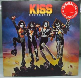 Lp Kiss ‎– Destroyer 1976 German Press Rare Censored Logo Version