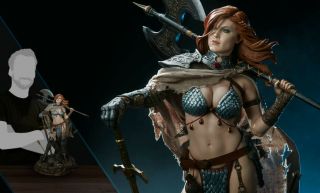 SIDESHOW EXCLUSIVE RED SONJA QUEEN OF THE SCAVENGERS PREMIUM FORMAT STATUE 5