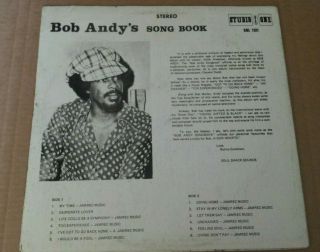 BOB ANDY - BOB ANDY ' S SONG BOOK (STUDIO ONE LP RE) 1 coxsone rocksteady 2