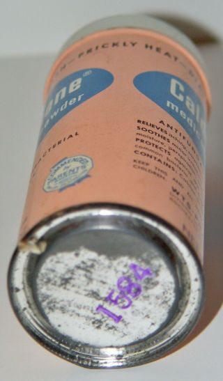 Caldesene Medicated Powder Baby Skin Talcum Antique Advertising Tin Vanity FULL 4