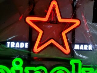 Heineken Red Star Logo LED Opti Neon Beer Sign 30x18 - Brand RARE 5