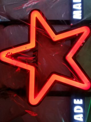 Heineken Red Star Logo LED Opti Neon Beer Sign 30x18 - Brand RARE 6