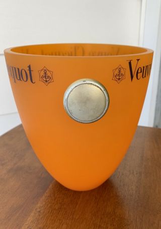 Veuve Clicquot French Champagne Orange Ice Bucket / Cooler 2