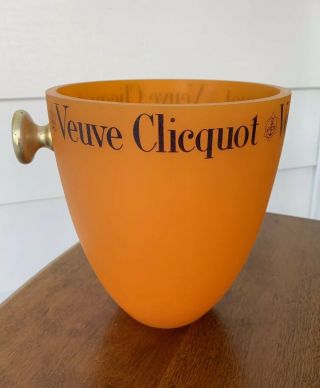 Veuve Clicquot French Champagne Orange Ice Bucket / Cooler 3