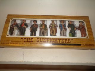 Set Of 8 2oz.  The Gunfighters " Mccormick Distilling Co.  Whiskey Decanters
