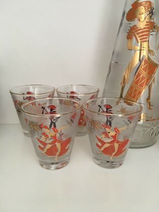 Libbey Caribbean Cruise Whiskey Glasses And Decanter 5