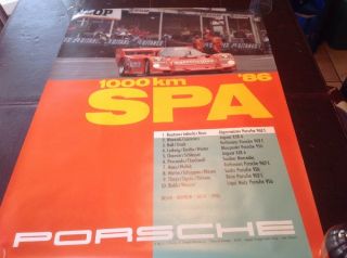 Factory 1986 Porsche Spa 1000 Km Victory Poster