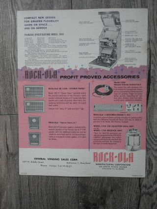 Princess Rock - Ola Jukebox Machine Flyer Brochure 3