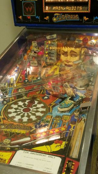 Rudy ' s Funhouse Pinball Machine Williams Coin Op 1990 PLAYS GREAT 2
