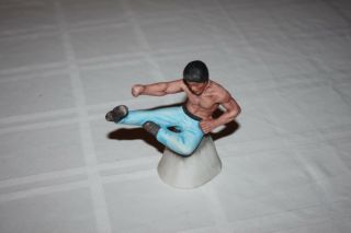 Rare Bruce Lee Liqour Decanter Bisque Bottle Martial Arts Removable Head Stop