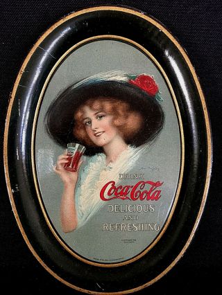 1912 Hamilton King Coca - Cola Tip Tray Authentic & Near