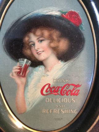 1912 Hamilton King Coca - Cola Tip Tray AUTHENTIC & NEAR 3