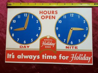 Holiday Beer Potosi Brewing Company Old Stock Hours Sign