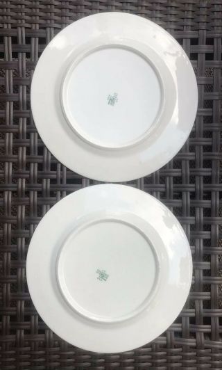 1951 Jung Hotel Orleans Louisiana China Signature Dinner Plate Pair 4