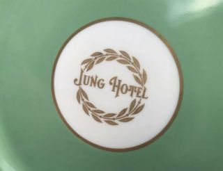 1951 Jung Hotel Orleans Louisiana China Signature Dinner Plate Pair 5