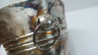 Vintage French Silverplate Ice Bucket Ring Handles France Hallmarks 4