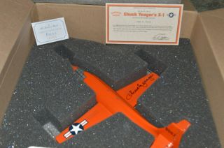 Chuck Yeager Ace Bell X - 1 Rocket Research Plane Oct 1947 Flight Signed Autograph