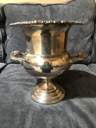 Vintage Silver Plated Champagne Bucket Ice Bucket Art Deco Mid Century