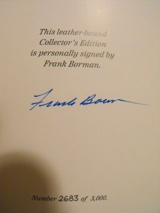 COUNTDOWN LEATHER BOUND SIGNED EDITION BY FRANK BORMAN 2