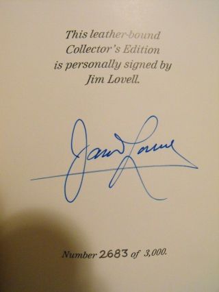 LOST MOON LEATHER BOUND SIGNED EDITION BY JAMES LOVELL 2