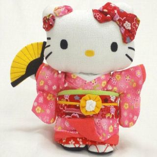 Sanrio Hello Kitty Kimono Stuffed Plush Animal Doll Toy 9.  84in Japan