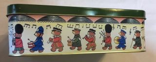 Vintage Harrods London Teddy Bear Biscuits Tin no cookies tin only 7.  5x5.  5x2.  25 3