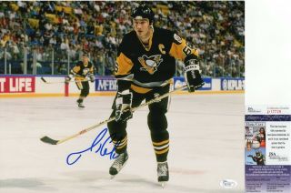 Mario Lemieux Signed 11x14 Photo W/ Jsa P17739 Pittsburgh Penguins