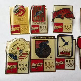 Coca Cola 1992 Olympic pins set of 13 Collectors Series AR34/2 2
