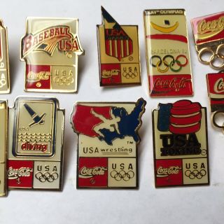 Coca Cola 1992 Olympic pins set of 13 Collectors Series AR34/2 3