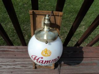 ONE Hamm ' s beer signs back bar lighted globe wall sconce light lamp canoe 7