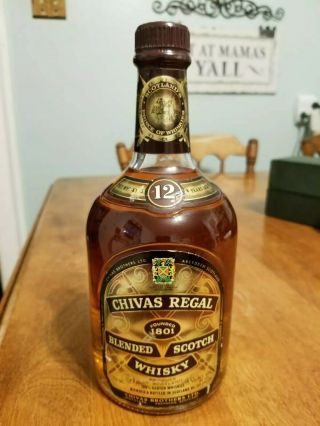 Vintage 1978 Chivas Regal Blended Scotch Whisky & Bottle 12 Years Old W/ Bottled