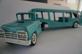Vintage Buddy L Pressed Steel Car Hauler Truck Toy