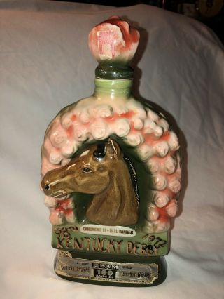 1972 Rare Jim Beam 98th Kentucky Derby Run For The Roses Whiskey Decanter Bottle