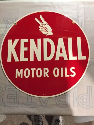 24” Dia Kendall Oil Sign