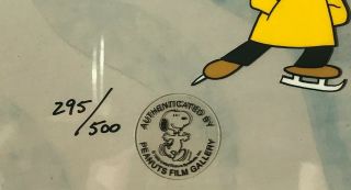 Peanuts animation hand painted cel - Great Skate signed Bill Melendez 2