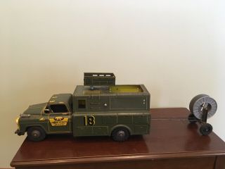 1950’s Vintage Marx Lumar Utility Service Telephone Repair Truck 18 And Trailer