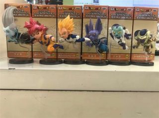 Set Of 6 Dragon Ball Z Dbz Wcf World Collectable 30th Vol.  5 Figure