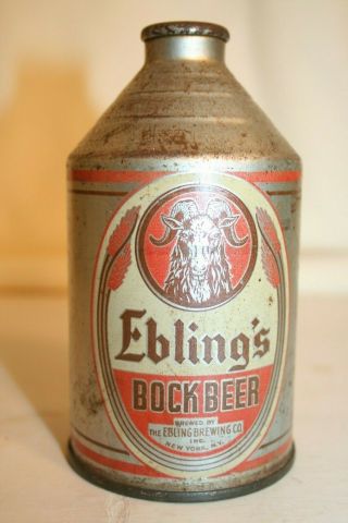Ebling ' s Bock Beer 12 oz.  IRTP crowntainer - Ebling Brewing Co. ,  York,  NY 12