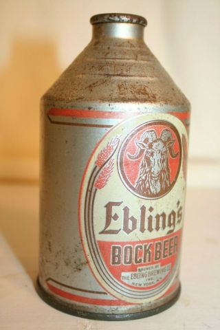 Ebling ' s Bock Beer 12 oz.  IRTP crowntainer - Ebling Brewing Co. ,  York,  NY 3