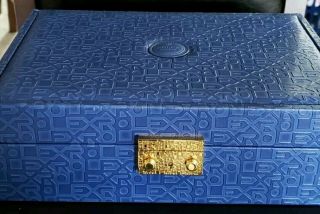 Rare Authentic Rolex Blue Leather Jewellery Box Swiss Genèva Imported
