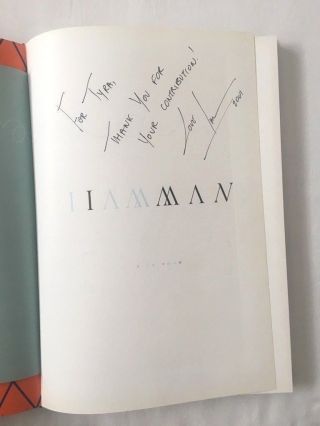 TYRA BANKS ' Personal Own Book IMAN Hand Signed 
