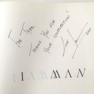TYRA BANKS ' Personal Own Book IMAN Hand Signed 