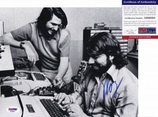 Steve Wozniak Apple Signed Autograph 8x10 Photo W/ Steve Jobs Psa/dna 1