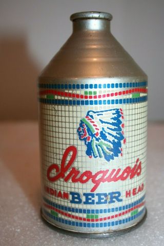 Iroquois Beer 12 Oz.  Crowntainer Cone Top Beer Can From Buffalo,  York