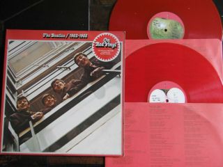 The Beatles 1962 - 1966 Rare Dbl Lp Red Vinyl Pressing Stickered Sle