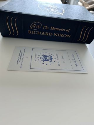 The Memoirs Of Richard Nixon (signed Autographed) Easton Press Leather Bound