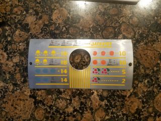 Showboat Casino Metal Award Card For A Front Load Mills Slot Machine